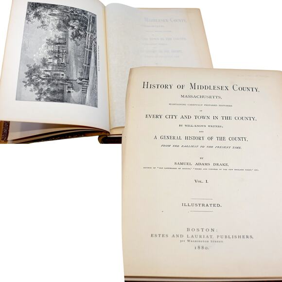 History of MIddlesex County Massachusetts Vols 1 & 2 by S.A. Drake [Set of 2] - Picture 6 of 16